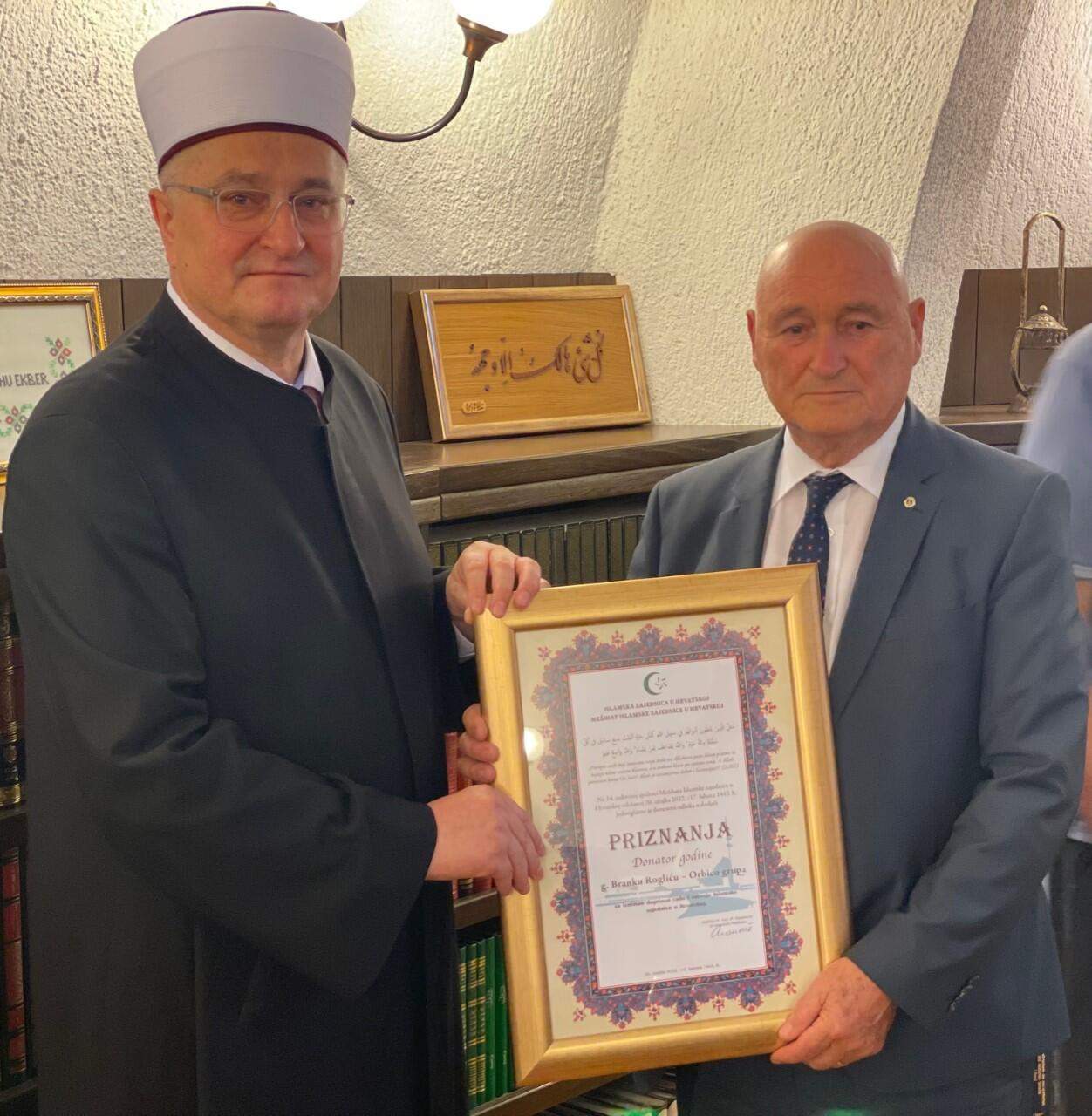 Svaka čast: Branko Roglić vakif godine Islamske zajednice u Hrvatskoj!